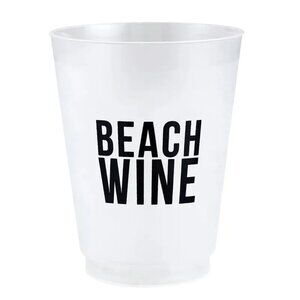 NWT Santa Barbara Design Studio Frosted 'Beach Wine" Reusable Cups